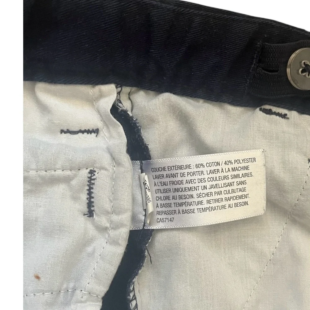 Cherokee casual cargo navy blue shorts Boys 6 side back pockets cotton blend zip